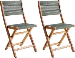 PROSSEDI - Set van 2 tuinstoelen - Groen - Acaciahout