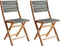 PROSSEDI - Set van 2 tuinstoelen - Groen - Acaciahout