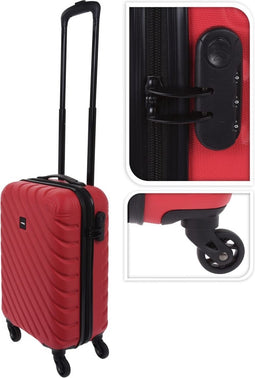 ProWorld - Koffer - ruitpatroon - 28 - L - warmrood