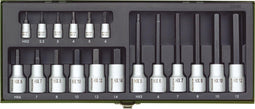 Proxxon Industrial 23 100 Dopsleutel-bitinzetset 1/4 (6.3 mm), 1/2 (12.5 mm) 18-delig