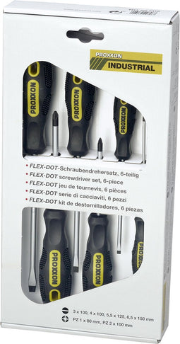 Proxxonindustrial - Flex-dot Schroevendraaierset (6-dlg.) Plat en Pozidriv