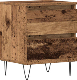 vidaXL - Nachtkastje - Oud - Hout - 40x35x50 - cm - Geengineerd - Hout