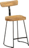 vidaXL - Barkrukken - 2 - st - 49x43x79 - cm - massief - mangohout