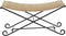 Kruk DKD Home Decor Zwart Metaal Lichtbruin Rotan (94 x 49 x 44 cm)
