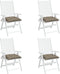 vidaXL - Stoelkussens - 4 - st - 40x40x7 - cm - oxford - stof - taupe