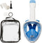 Atlantis Snorkelmasker - Full Face Masker - 180 graden zicht - L/XL - Wit/Blauw