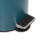Prullenbak/pedaalemmer petroleum blauw metaal 3 liter - 17 x 24 cm - Voor badkamer en toilet