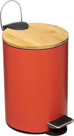 Prullenbak/pedaalemmer roze modern metaal 3 liter - 17 x 24 cm - Voor badkamer en toilet