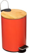 Prullenbak/pedaalemmer roze modern metaal 3 liter - 17 x 24 cm - Voor badkamer en toilet