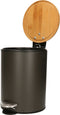 Prullenbak/pedaalemmer zwart metaal 3 liter - 17 x 24 cm - Voor badkamer en toilet