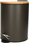 Prullenbak/pedaalemmer zwart metaal 3 liter - 17 x 24 cm - Voor badkamer en toilet