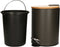 Prullenbak/pedaalemmer zwart metaal 3 liter - 17 x 24 cm - Voor badkamer en toilet