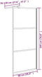 vidaXL - Inloopdouchewand - met - stenenmotief - 90x195 - cm - ESG-glas - zwart