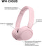 Sony WH-CH520 - Draadloze On-Ear Koptelefoon - 50 uur batterijduur - Roze