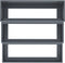 vidaXL - Tuin - Plantenbak - 3-Tier - 90x90x35 - cm - Anthraciet - Staal