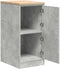 vidaXL - Garagekast - 40x51x85 - cm - massief - grenenhout - betongrijs