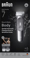 Braun Body Groomer Series 7 BG7550 - Trimmen & Scheren - Waterdicht - Grijs
