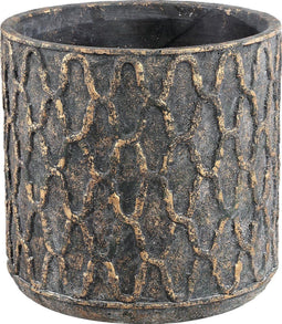 PTMD Jarra Ronde Bloempot - H40 x Ø40 cm - Cement - Goud