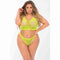 Ondergoed Set Pink Lipstick Groen (3XL/4XL)