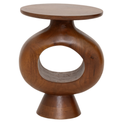 Urban Nature Culture - Side table Farren - Mango wood - Gouden eik Ø 30 * 39 CM