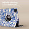 imoshion Tablet Hoes - Geschikt voor iPad Pro 11 (2022) / Pro 11 (2021) / Pro 11 (2020) / Pro 11 (2018) - 360° Draaibare Design Bookcase 2.0 - White Blue Stripes