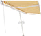 vidaXL - Luifel - vrijstaand - automatisch - 500x350 - cm - geel - en - wit