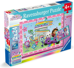 Ravensburger Puzzel - Gabby's Dollhouse - 2x24 stukjes (2 stuks)