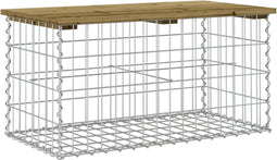 vidaXL - Tuinbank - schanskorfontwerp - 83x44x42 - cm - geïmpregneerd - hout