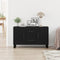 vidaXL - Dressoir - Zwart - Eiken - 100x36x60 - cm - Geengineerd - Hout