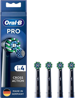 Oral-B Pro CrossAction - Tandenborstels - X-vormige borstelharen - Zwart (4 st.)