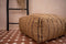 PS-Collection De Oh My Gee Poef - 60x60x25 cm - Beige/Zwart - Katoen - poef rond velvet, zitzak, poef rond, poef rond grijs, poefs rond, poef velvet,