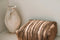 PS-Collection De Oh My Gee Poef - 60x60x25 cm - Beige/Zwart - Katoen - poef rond velvet, zitzak, poef rond, poef rond grijs, poefs rond, poef velvet,