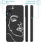 iMoshion Hoesje Geschikt voor Samsung Galaxy S21 Hoesje Siliconen - iMoshion Design hoesje - Wit / Zwart / Line Art Woman White