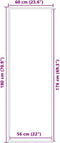 vidaXL - Deurmat - 60x180 - cm - grijs