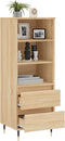 vidaXL - Hoge - kast - 40x36x110 - cm - bewerkt - hout - sonoma - eiken