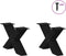 vidaXL - Salontafelpoten - 2 - st - X-vormig - 50x(30-31) - cm - staal - zwart