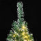 vidaXL - Kunstkerstboom - met - 300 - LED's - kerstballen - en - sneeuw - 210 - cm