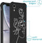 iMoshion Hoesje Geschikt voor iPhone Xr Hoesje Met Koord - iMoshion Design Hoesje met Koord - Wit / Zwart / Woman Flower Black