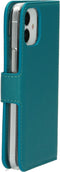 Mobiparts iPhone 12 Mini - Wallet Case - Saffiano motief - Turquoise