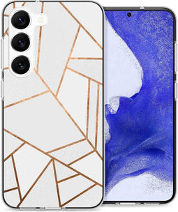 iMoshion Hoesje Geschikt voor Samsung Galaxy S23 Plus Hoesje Siliconen - iMoshion Design hoesje - Wit / White Graphic