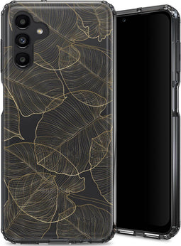Selencia Hoesje - Geschikt voor Samsung Galaxy A13 (4G) - Zarya Fashion Extra Beschermende Backcover - Gold Botanic