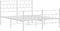 vidaXL - Bedframe - met - hoofd- - en - voeteneinde - metaal - wit - 160x200 - cm