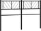 vidaXL - Hoofdbord - 120 - cm - metaal - zwart