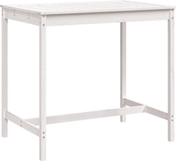 vidaXL Tuintafel 121x82,5x110 cm massief grenenhout wit