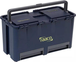 Raaco Compact 27 - Gereedschapskoffer - 2 lades uitneembare bak 6 inzetbakjes - Blauw