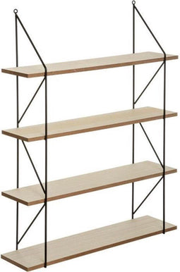 Wandplank in metaal en MDF Iris - 60 x 80 cm - Beige