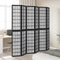 vidaXL - Kamerscherm - met - 6 - panelen - massief - paulowniahout - zwart