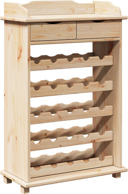 vidaXL - Wijnrek - 90x60x30 - cm - Massief - Dennenhout