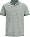 Jack & Jones JPRBLUWIN - Polo korte mouw - Groene polo met bloemen - Dark Forest - Maat S