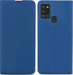 iMoshion Hoesje Geschikt voor Samsung Galaxy A21s Hoesje Met Pasjeshouder - iMoshion Slim Folio Bookcase - Donkerblauw